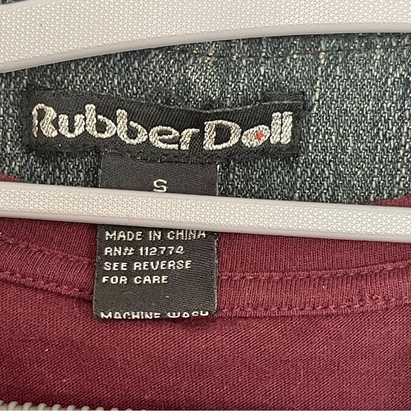 Rubber Doll Jean Jacket with Lace, Fur and Ribbon Trim! I’ve added a free top! - Picture 3 of 14